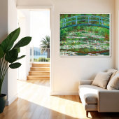 De Japanse voetbalbrug van Claude Monet Poster