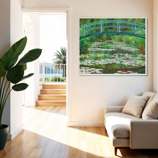 De Japanse voetbalbrug van Claude Monet Poster