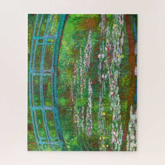 De Japanse voetbrug van After Claude Monet Legpuzzel (Verticaal)
