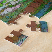 De Japanse voetbrug van After Claude Monet Legpuzzel (Zijkant)