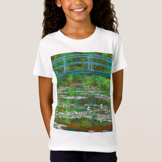 De Japanse voetbrug van After Claude Monet T-shirt (Voorkant)