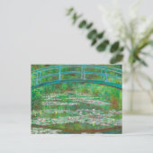 De Japanse voetgangersbrug Claude Monet Briefkaart (Staand voorkant)