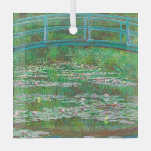 De Japanse voetgangersbrug Claude Monet Glas Ornament (Voorkant)