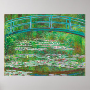 De Japanse voetgangersbrug Claude Monet Poster