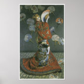 De Japanse vrouw van Claude Monet Poster (Voorkant)