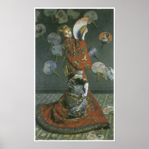 De Japanse vrouw van Claude Monet Poster