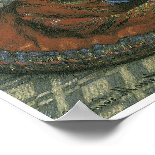 De Japanse vrouw van Claude Monet Poster (Hoek)