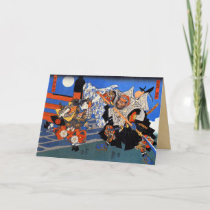 De Japanse Wenskaarten van vintage Samoeraien Kaart
