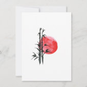 De Japanse zon en het Bamboe huwelijk redden de da Save The Date (Achterkant)