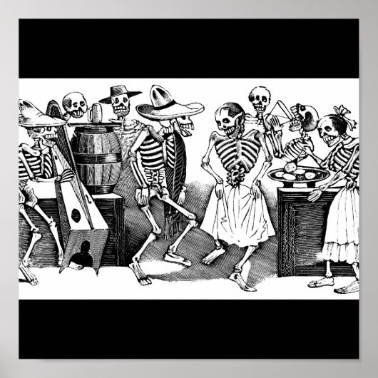 "De Jarabe dansen in de andere wereld" Poster (Voorkant)
