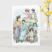 de jaren 1900 Mode Kaart (Gele Bloem)