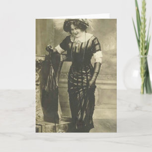 de jaren 1900 stellen zich vrouwenwenskaart voor kaart