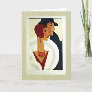 De jaren '20 van het Paar van het art deco Kaart