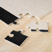 De jaren '30 moeder leeuw en kubsidie silhouette legpuzzel (Zijkant)