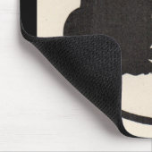 De jaren '30 moeder leeuw en kubsidie silhouette muismat (Hoek)