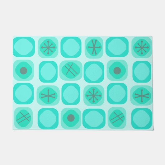 De jaren '50 van de vorige eeuw: Mod Art Soft Cube Deurmat (Voorkant)