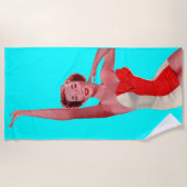 De jaren '50 zwemmen schoonheid met jou. strandlaken (Voorkant)