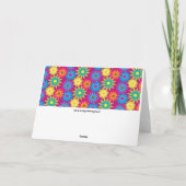 de jaren '60 Flower power hebben een Gelukkige Kaart (Achterkant)