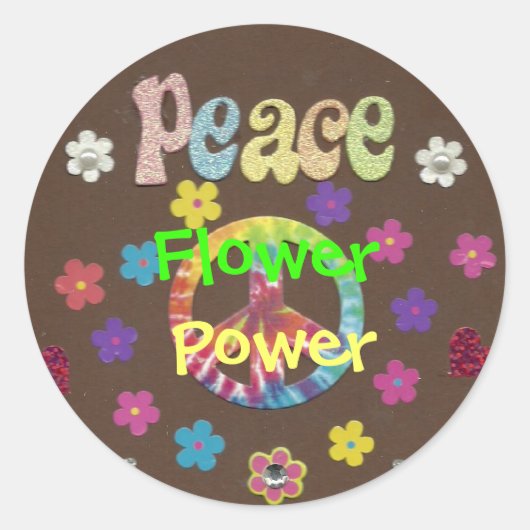 De jaren 60: Flower Power Sticker (Voorkant)