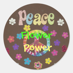 De jaren 60: Flower Power Sticker