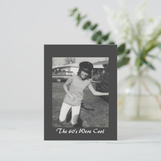 De jaren 60 waren cool briefkaart (Staand voorkant)