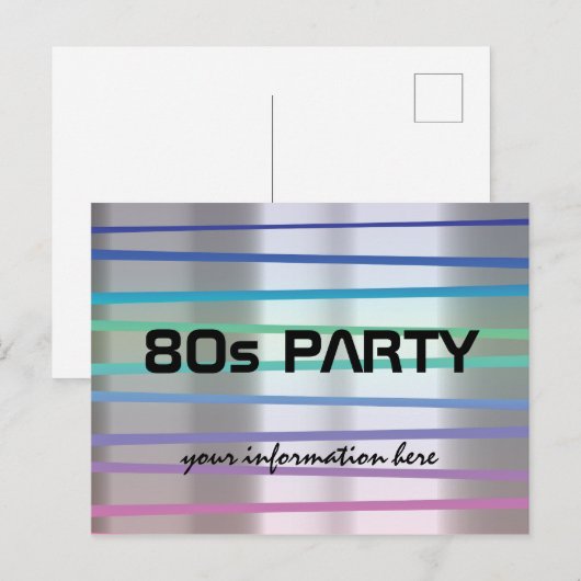 de jaren '80 of jaren '90themapartij of uitnodiging briefkaart (Voorkant / Achterkant)
