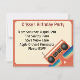 De jaren 80 Tapedeck Party Kaart