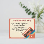 De jaren 80 Tapedeck Party Kaart (Staand voorkant)