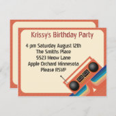 De jaren 80 Tapedeck Party Kaart (Voorkant / Achterkant)