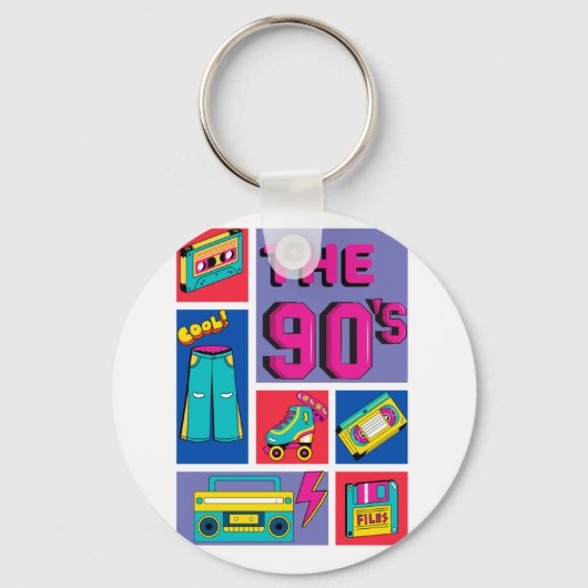 De jaren 90 sleutelhanger (Voorkant)