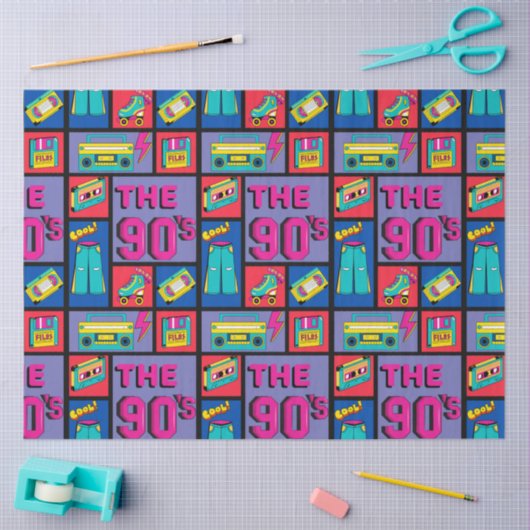 De jaren '90 tissuepapier