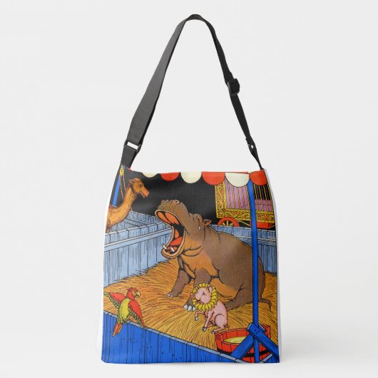 De jaren dertig huilen hippopotamus en vrienden crossbody tas (Achterkant)