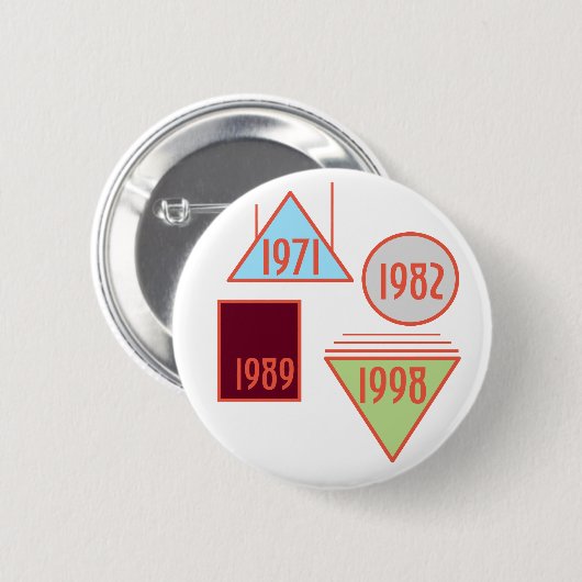 De jaren ronde button 5,7 cm (Voorkant /achterkant)