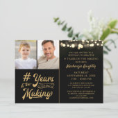 De JAREN van de verjaardag in de het MAKEN foto va Kaart (Staand voorkant)