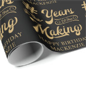 De JAREN van de verjaardag in het het MAKEN manusc Cadeaupapier (Rol Hoek)