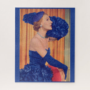 De jaren vijftig mooi in blauw legpuzzel