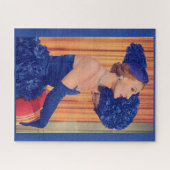 De jaren vijftig mooi in blauw legpuzzel (Horizontaal)