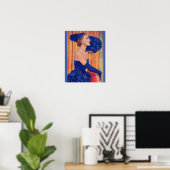 De jaren vijftig mooi in blauw poster (Thuiskantoor)