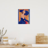De jaren vijftig mooi in blauw poster (Keuken)
