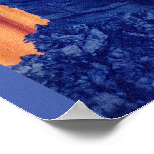 De jaren vijftig mooi in blauw poster (Hoek)