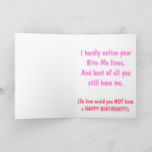 De jaren zijn Vriendelijk aan u birthay kaart (Binnen)