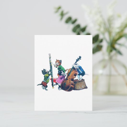 De Jazz Cats Band Briefkaart (Staand voorkant)