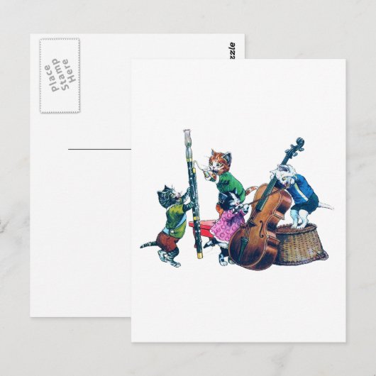 De Jazz Cats Band Briefkaart (Voorkant / Achterkant)
