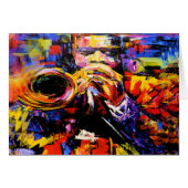 De jazz-muzikant Notecard (Voorkant Horizontaal)
