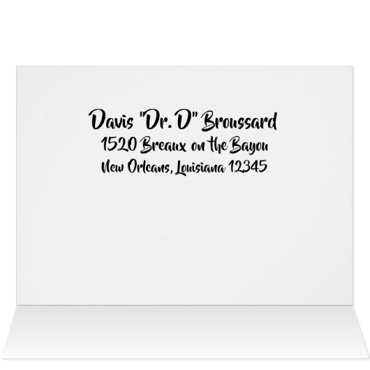 De jazz-muzikant Notecard (Binnen Horizontaal (Boven))