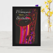 De Jazz van de verjaardag, Saxofoon Kaart (Gele Bloem)