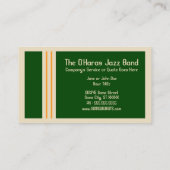 De jazzband O'Haras Visitekaartje (Achterkant)