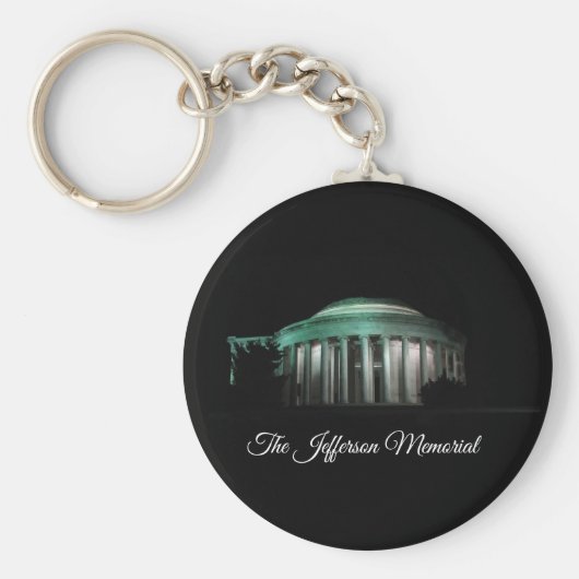 De Jefferson Memorial 's nachts Sleutelhanger (Voorkant)
