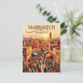 De Jemaa el-Fnaa Marokko Briefkaart (Staand voorkant)