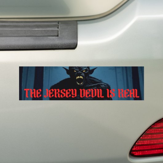De Jersey Devil bestaat echt Bumpersticker (Op auto)